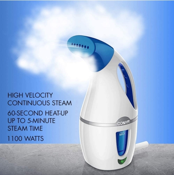 Conair Travel Fabric Steamer, Blue & White - Picture 6 of 6